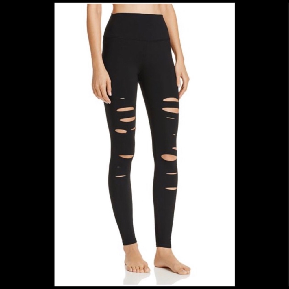 Alo yoga high waist ripped warrior leggings XS